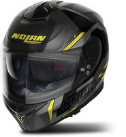 Nolan N880006750726, Nolan N80-8 Wanted N-Com Helm Schwarz Grau Gelb male