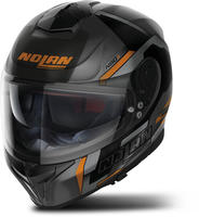 Nolan N880006750731, Nolan N80-8 Wanted N-Com Helm Schwarz Grau Orange male