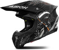 Airoh TW3A35S, Airoh Twist 3 Arcade Motocross Helm Schwarz Grau male