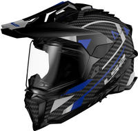 LS2 467016326XXL, LS2 MX701 Explorer Carbon Adventure Motocross Helm Carbon Blau male