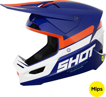 Shot Race Iron MX Helmet blue/orange glossy