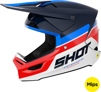 Shot Race Iron MX Helmet blue/red glossy