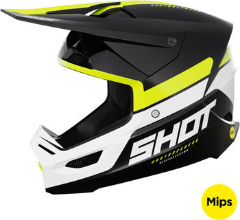 Shot Race Iron MX Helmet black/neon yellow glossy