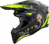 Airoh WRD31L, Airoh Wraaap Darkness Motocross Helm Schwarz Gelb male