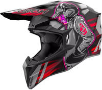 Airoh WRC55S, Airoh Wraaap Cyber Motocross Helm Schwarz Grau Rot male