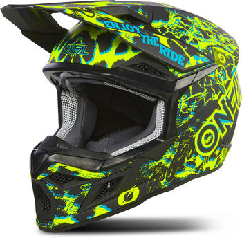 O'Neal 3SRS MX Helmet V24 Assault Black/Neon Yellow