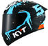KYT Helmet TT-Course Masia Winter Test black/light blue/white
