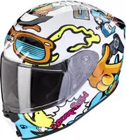 Scorpion 120-437-74-03, Scorpion Exo-JNR Air Fun Kinder Helm Weiss Blau Gelb