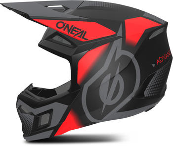 O'Neal 3SRS MX Helmet V24 Black/Grey/Red