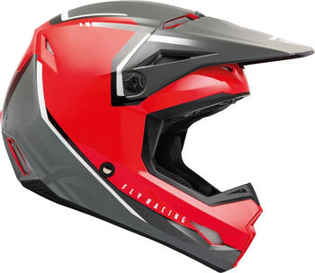 Fly Racing Kinetic Vision Youth MX Helmet red/grey
