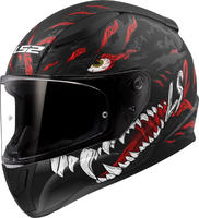 LS2 163533532XL, LS2 FF353 Rapid II Kaiju Helm Schwarz Weiss Rot male