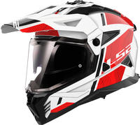 LS2 467022232XXL, LS2 MX702 Pioneer II Hill Motocross Helm Weiss Rot male