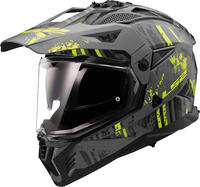 LS2 467022354XS, LS2 MX702 Pioneer II Crazy Motocross Helm Grau Gelb male