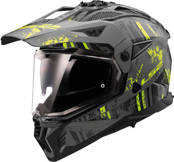 LS2 MX702 Pioneer II Crazy matt black/neon yellow