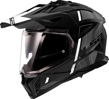 LS2 MX702 Pioneer II Hill matt black/white/grey