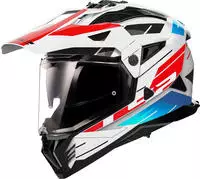 LS2 467022102S, LS2 Pioneer II MX702 Namib Endurohelm wei&szlig;-blau-rot