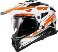LS2 467022150S, LS2 MX702 Pioneer II Namib Motocross Helm Weiss Orange male