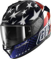 Shark HE0830E-BRW-L, Shark Skwal i3 US Flag Helm Schwarz Weiss Rot Blau male