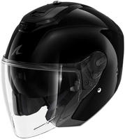 Shark HE8250EBLKM, Shark Rs Jet Blank Open Face Helmet Schwarz M Glossy Glossy Black