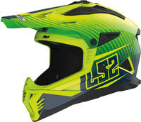 LS2 467082160XS, LS2 MX708 Fast II Duck Motocross Helm Gr&uuml;n male