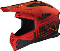 LS2 467082151XS, LS2 MX708 Fast II Duck Motocross Helm Rot male