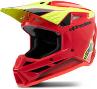 Alpinestars 8301725-3051-YL, Alpinestars SM3 Fray Jugend Motocross Helm Rot Gelb