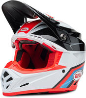 Bell 7163820, Bell Moto-9S Flex Merchant, Motocrosshelm - Wei&szlig;/Schwarz/Rot - S