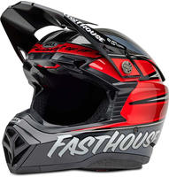 BELL HELMET MOTO-10 SPHERICAL FASTHOUSE DITD 25 GRAY/RED XL ECE6
