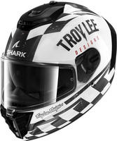 Shark HE8117E-WKR-XXL, Shark Spartan RS Raceshop Helm Schwarz Weiss male