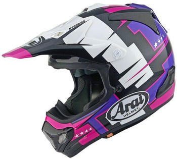 Arai MX-V Evo Battle matt black/white/purple/pink