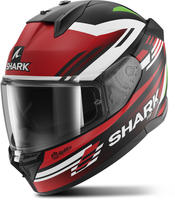 Shark HE0919E-KRG-XL, Shark D-Skwal 3 Firstlap Helm Schwarz Weiss Rot Gr&uuml;n male