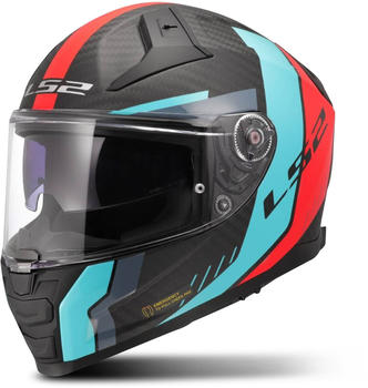 LS2 FF811 Vector II Carbon Grid black/red/blue