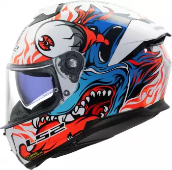 LS2 FF808 Stream II Inferno white/blue/red