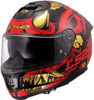 LS2 168082812XS, LS2 FF808 Stream II Drako Helm Schwarz Rot Gold male
