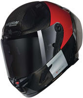 Nolan X840008403516, Nolan X-804 RS Ultra Carbon Combo Gara Helm Schwarz Rot male