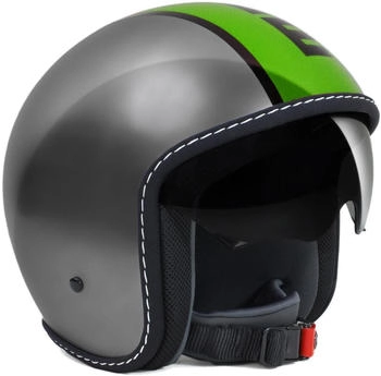 Momo Design Blade Alu/Green Jet Helmet grau/grün