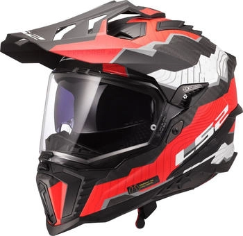 LS2 MX701 Explorer Carbon Trick weiß/rot