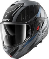 Shark HE8713EABKXS, Shark OXO Rydger, Modularhelm - Matt Schwarz/Grau/Blau - XS