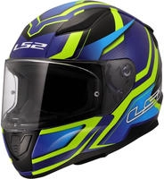 Ls2 163534-926-XL, Ls2 Ff353 Rapid Ii Flitz Full Face Helmet Blau XL Hi-Vis Yellow /