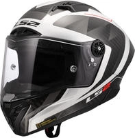 LS2 168055766XL, LS2 FF805 Thunder GP Raute Carbon Helm Grau Weiss male