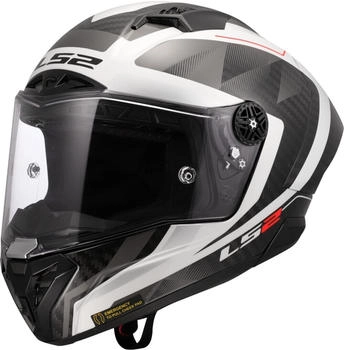 LS2 FF805 Thunder GP Raute Carbon grau/wei&szlig;