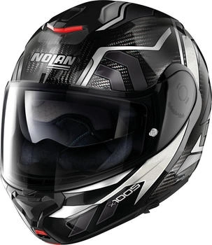 Nolan X-1005 Ultra Carbon Sandglas N-Com schwarz/wei&szlig;