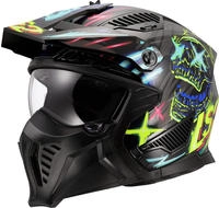 LS2 366062412S, LS2 OF606 Drifter Rayz Trial Helm Schwarz Blau Gelb male