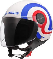 LS2 365586225XS, LS2 OF558 Sphere Lux II Urby Jethelm Weiss Rot Blau male