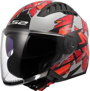LS2 OF600 Copter II Kanji red/grey/black