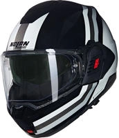 Nolan N1F0007323481, Nolan N120-1 Lineo 348, Modularhelm - Wei&szlig;/Schwarz/Grau - L