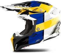 Airoh Motocross-Helm Aviator 3 M Monarch - Blau/Gelb Gloss