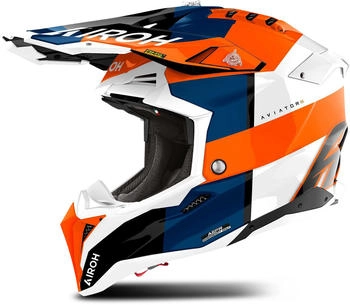 Airoh Aviator 3 Monarch blau/weiß/orange