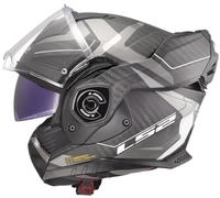 LS2 569015565XS, LS2 FF901 Advant X Carbon Horizon Klapphelm Grau Silber male