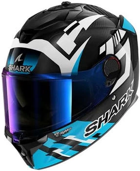SHARK Spartan GT Pro Carbon Zarco Track Racer black/white/blue